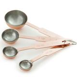 Colheres Medidoras Inox Cor Bronze Mimo Style Rosê Gold 4pçs