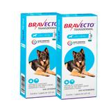 Combo 2 Unidades Bravecto Transdermal para Cães Antipulgas e Carrapatos 20 a 40kg - Msd