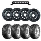 COMBO: 4 Rodas 15x8 6 Furos de 139,7 + 4 Pneus 35x12.5 R15 - Gama
