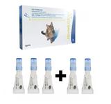 combo Anti Pulgas Revolution Gato 45 Mg 2,6 A 7,5 Kg com 5 Pipetas - Zoetis