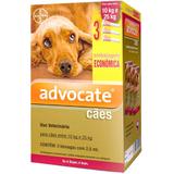 Combo Antiparasitário Advocate Para Cães 10 a 25kg com 3 Pipetas (2,5 ml) - Bayer