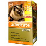 Combo Antiparasitário Advocate Para Gatos 0 a 4kg - 3 Pipetas (0,4 ml) - Bayer