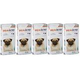 Combo Bravecto Antipulgas E Carrapatos Para Cães De 4,5 - 10kg - 5 unidades - Msd
