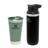 Combo Copo c/ Tampa + Garrafa Switchback Preta 473ml Stanley