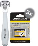Combo desbastador de calosidades + 24 laminas podologia pedicure marco boni