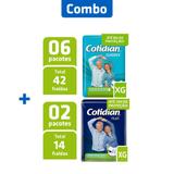 Combo Fralda Adulto Clássica XG 6 Pacotes + 2 Pcts Plus XG - Cotidian
