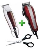 COMBO Máquina de cortar cabelo e acabamento Legend 220V + Detailer Wahl + Tesoura Fio Laser cabo plástico Marco Boni