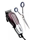 Combo maquina de corte profissional vintage mq hair 110v + tesoura fio navalha marco boni