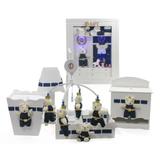 Combo Porta Maternidade + Kit Higiene + Mobile - Rei/Azul - Nita baby