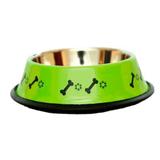 Comedouro Caes Gatos Inox Metálicos Decorado Pantone 710ml - Murano