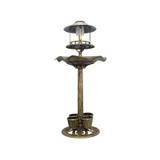 Comedouro com Luz e 2 Andares Marrom - Goods br