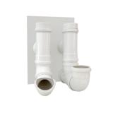 Comedouro e Bebedouro Pet Dispenser para ração Cães e Gatos Branco - Formalivre