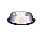 Comedouro Em Inox Alto Relevo Cães Gatos 1920ml - American pets
