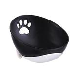 Comedouro Grande Plástico Inclinado para Cães e Gatos Truqys Pets Preto