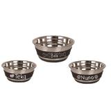 Comedouro para Cachorro Com Lousa Durapet Bowl em Aço Inox
