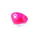 Comedouro Pequeno Plástico Inclinado para Cães e Gatos Truqys Pets Rosa