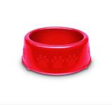 Comedouro Plastico Patinhas Grande 2750ml Vermelho - Pet injet
