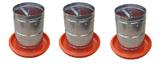 Comedouro Tubular 5 kg Galvanizado ( 3 unidades) - Galinha choca