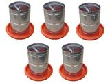 Comedouro Tubular 5 kg Galvanizado ( 5 unidades) - Galinha choca