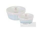 Comedouro Woof Classic Listrado Azul