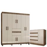 Cômoda 8000 e Guarda Roupa Casal 1950 Demolição Baunilha Araplac