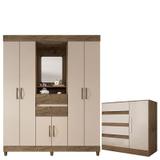Cômoda 8000 e Guarda Roupa Casal 962 Demolição Baunilha Araplac