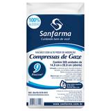 Compressa de Gaze Sanfarma Nove Fios 500 Unidades