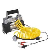 Compressor Ar Portatil Prata Veicular 12v Calibrador Pneu Carro (comp-2) - Braslu