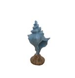 Concha Decorativa em Resina Azul 18cm - DA - Da decoração
