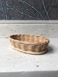 Conj de 3 Mini Bandejas Oval Cipó Cesta P/ Café 4x10x17cm - Ac