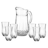 Conj. Jarra 1,7l Com 6 Copos 300ml Opera Vidro - Mimostyle