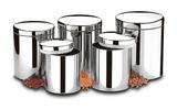 Conj. Potes para Mantimentos com Tampa 5 pçs Brinox