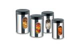 Conj. Potes para Mantimentos inox com Visor 4 pçs Suprema Brinox