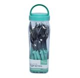 Conj Talheres Faqueiro 24 Pçs Cabo Plástico Verde Pote Wincy