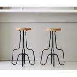 Conjunto 2 Banquetas Altas Catraca DesfiaCoco Preto