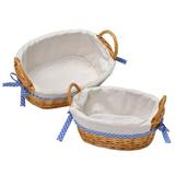 Conjunto 2 Cestas de Ratan Vovo Nena Oval 19cm Espressione