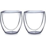 Conjunto 2 Copos de Vidro Para Café com Parede Dupla 80ml - Mimo style