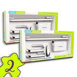 Conjunto 2 Kits Acessorio Banheiro 5 Peças Metal Cromado - Aladdin
