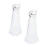 Conjunto 2 Peças Saleiro e Pimenteiro de Borosilicato e Tampa de Zamac Bird 4,6cmx4,6cmx11,5cm Rojemac Transparente