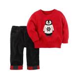 Conjunto 2 Peças Sweater Pinguim - Carters