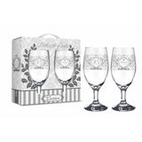 Conjunto 2 Taças Windsor Bodas de Prata 25 Anos Datas Brasfoot