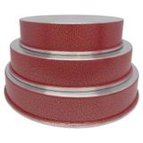 Conjunto 3 Assadeiras de Alumínio Redondo 3 Andares (Fôrma) - Vermelho - Koup