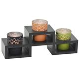 Conjunto 3 Casticais 11cm Zen Com Luz de Led e Suporte - Concepts life