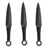 Conjunto 3 Facas De Arremesso Aço Inox Nakata Ntk Tático