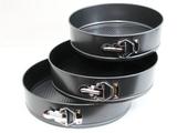 Conjunto 3 Formas Aço Fundo Removível Preto Cheesecakes Top - 123util