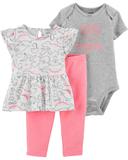 Conjunto 3 peças CARTER'S Dinossauro - 12M