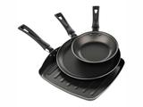 Conjunto 3 Peças Grill + Panquequeira + Frigideira 16cm Garlic Grafite - Brinox