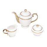 Conjunto 3 peças para chá de porcelana branca Paddy Wolff - 25114