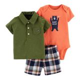 Conjunto 3 Peças Verão Baby Bear - Carters