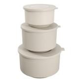 Conjunto 3 potes Hoop Cinza Claro cód. 99262/1468 - Coza